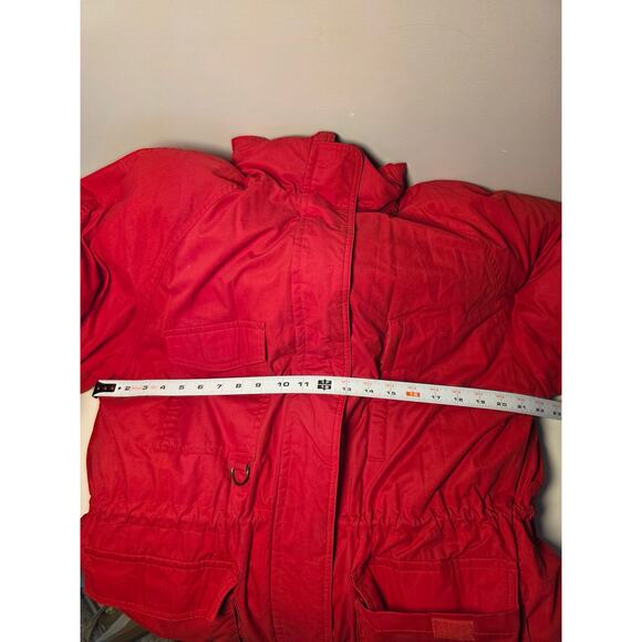 Vintage Eddie Bauer Winter Coat Womens Large Red Goose Down SnowLine Sled Puffer - Picture 7 of 10